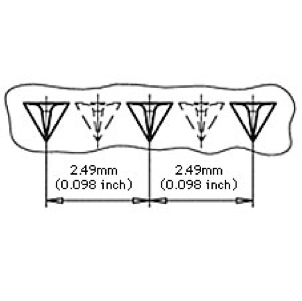 Jescar Frets #47095 NS18% 24pcs set No.1143 フレット サイズ図2画像