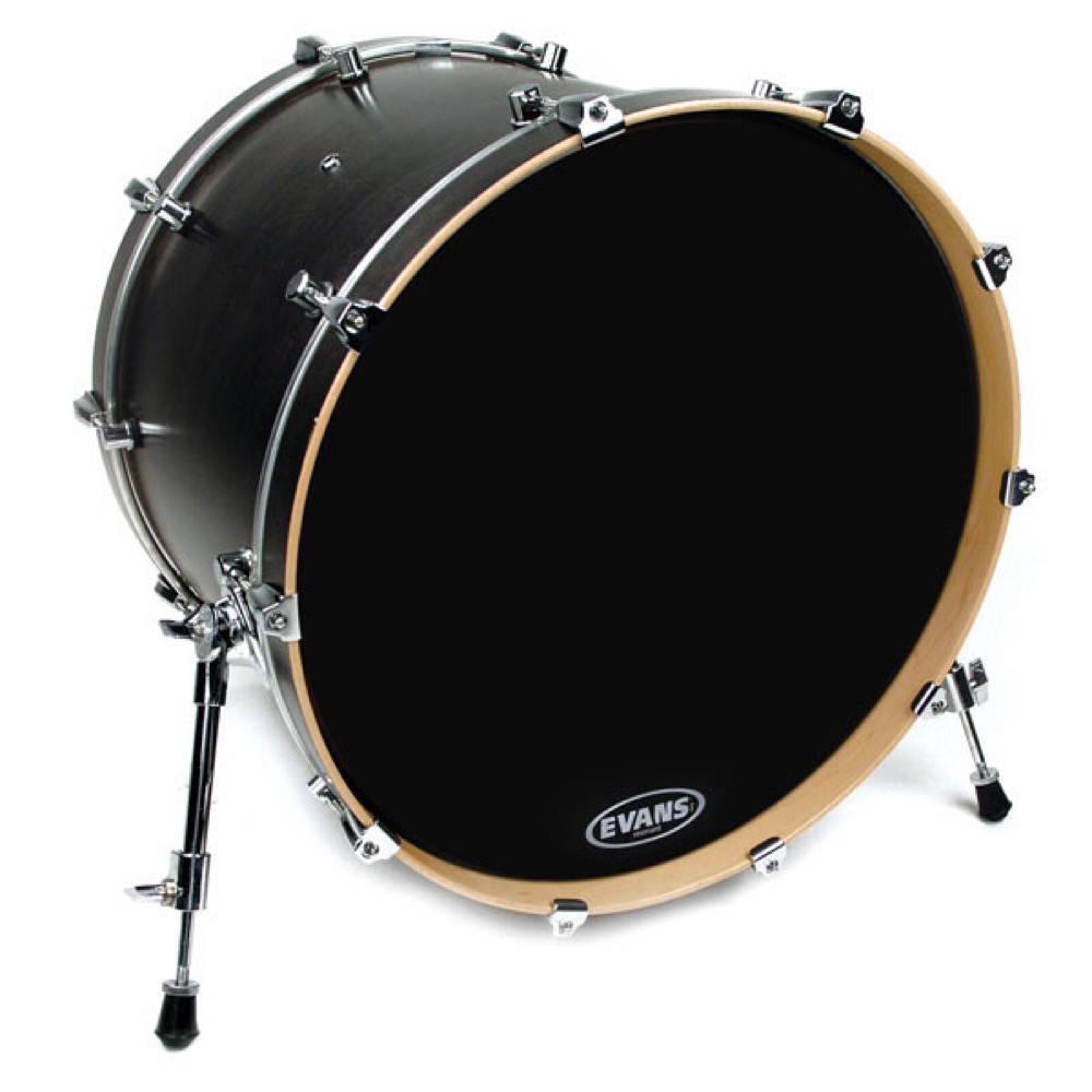 EVANS BD20RBG 20' Resonant Bass Black バスドラムヘッド 装着イメージ画像