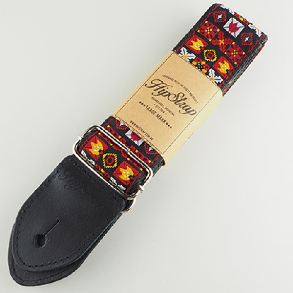 HipStrap Woodstock red ギターストラップ アップ画像