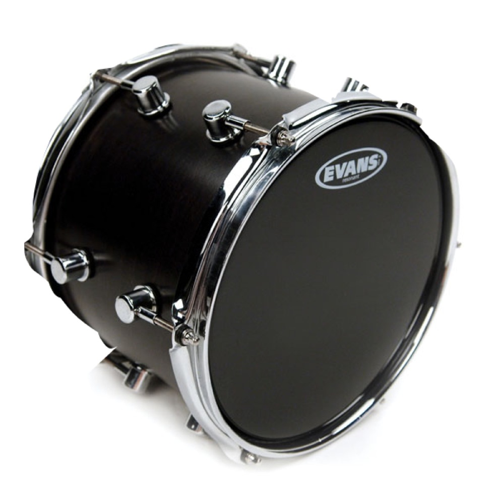 EVANS TT18RBG 18' Resonant Tom Black ドラムヘッド 設置例画像