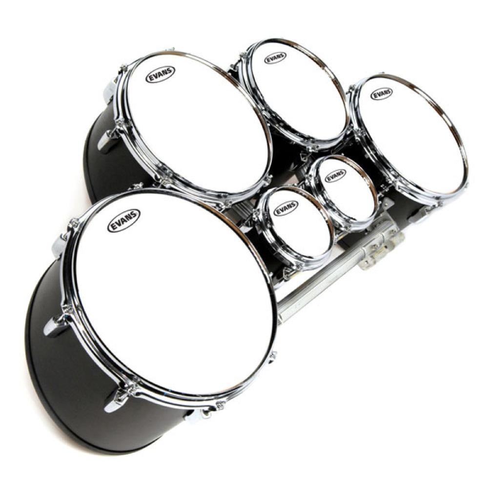EVANS TT13MXW 13' MX White Marching Tenor Head マーチングテナードラムヘッド 設置例画像