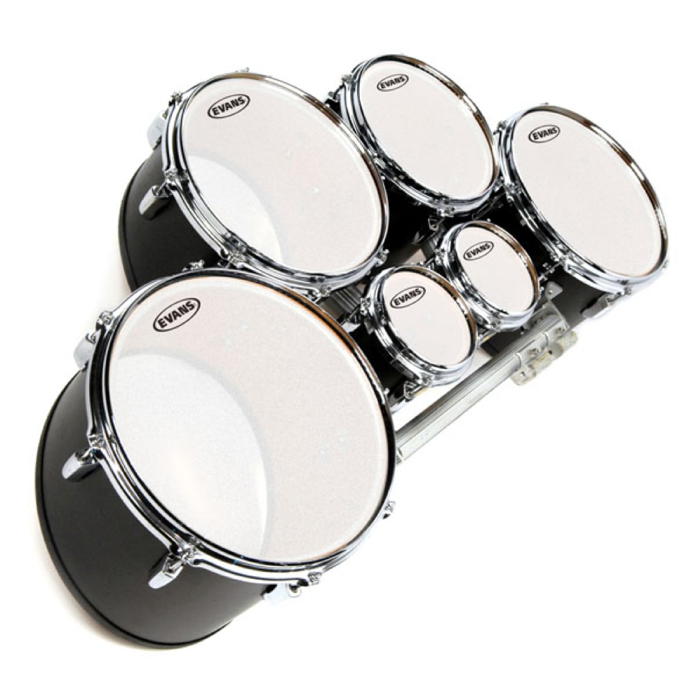 EVANS TT08MXF 8' MX Frosted Marching Tenor Head マーチングテナードラムヘッド 設置例画像