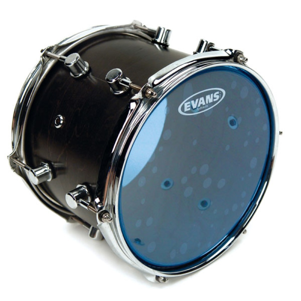 EVANS TT06HB 6' Hydraulic Tom Batter Blueドラムヘッド 設置例画像