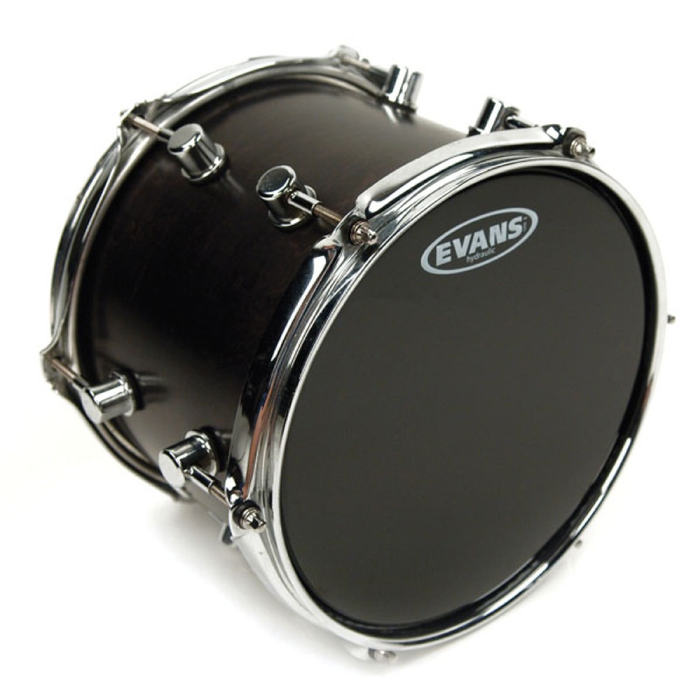 EVANS TT18HBG 18' Hydraulic Tom Batter Black ドラムヘッド 設置例画像