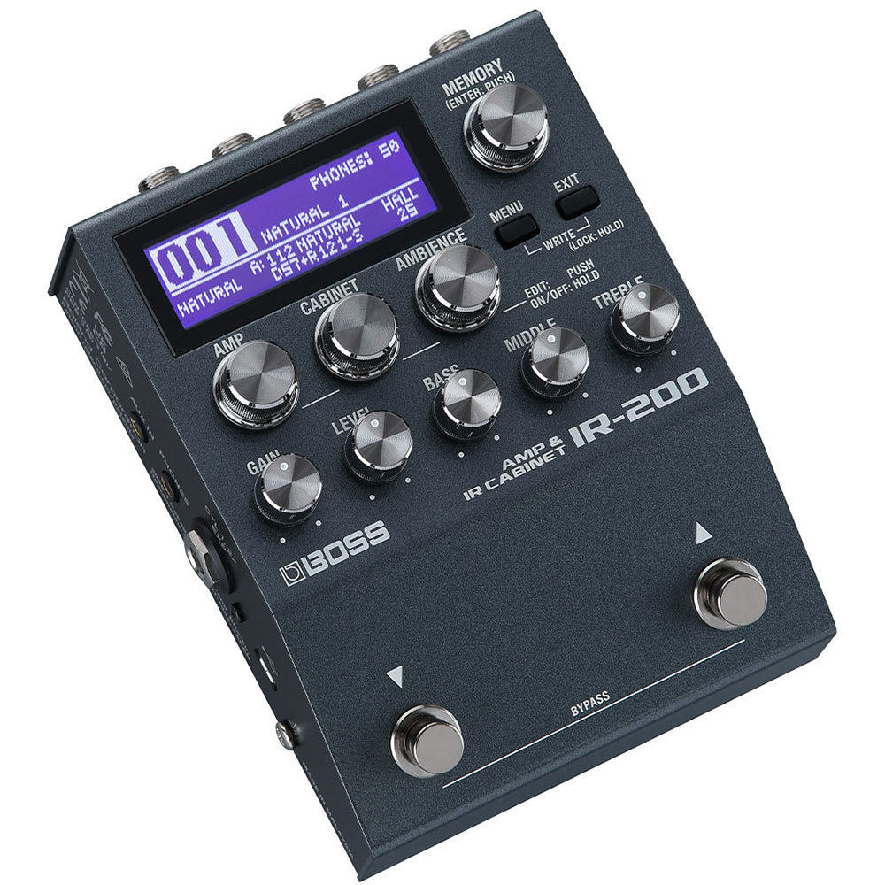 BOSS IR-200 Amp & IR Cabinet プリアンプ キャビネットIRペダル ギターエフェクター 正面アングル画像