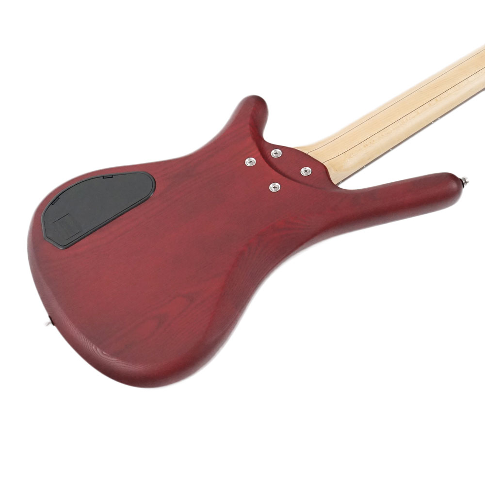 WARWICK Rockbass Corvette $$ 5st Burgundy Red Transparent Satin 5弦エレキベース ボディバック画像