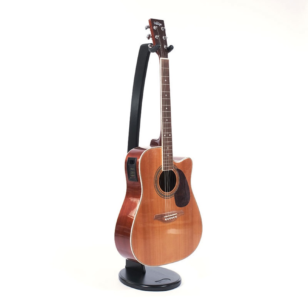 Ruach Music RM-GS1-BK Wooden Acoustic/Electric Guitar Stand Black ギタースタンド 使用例