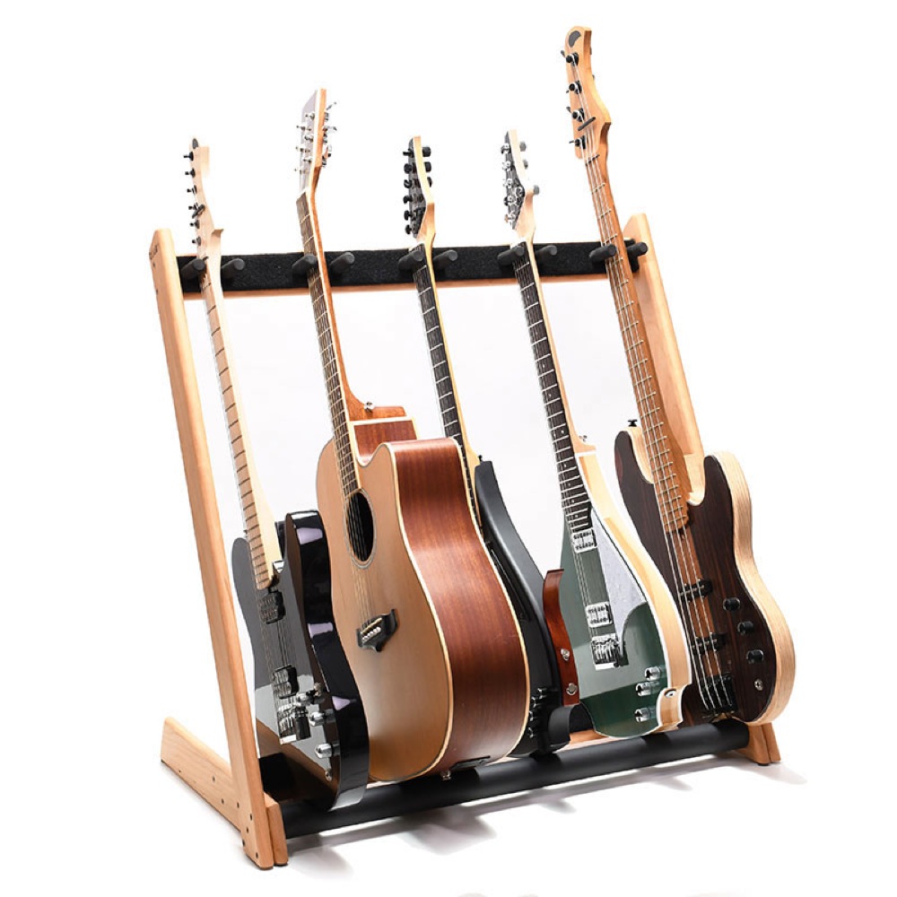 Ruach Music RM-GR2-C Customisable 5-Way Guitar Rack Cherry ギタースタンド 使用例