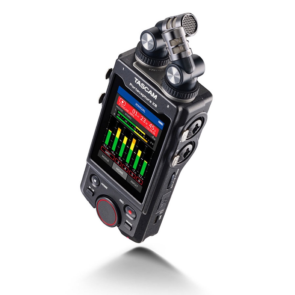 TASCAM Portacapture X8 リニアPCMレコーダー タッチパネル画像 A-B方式の切り替えが可能