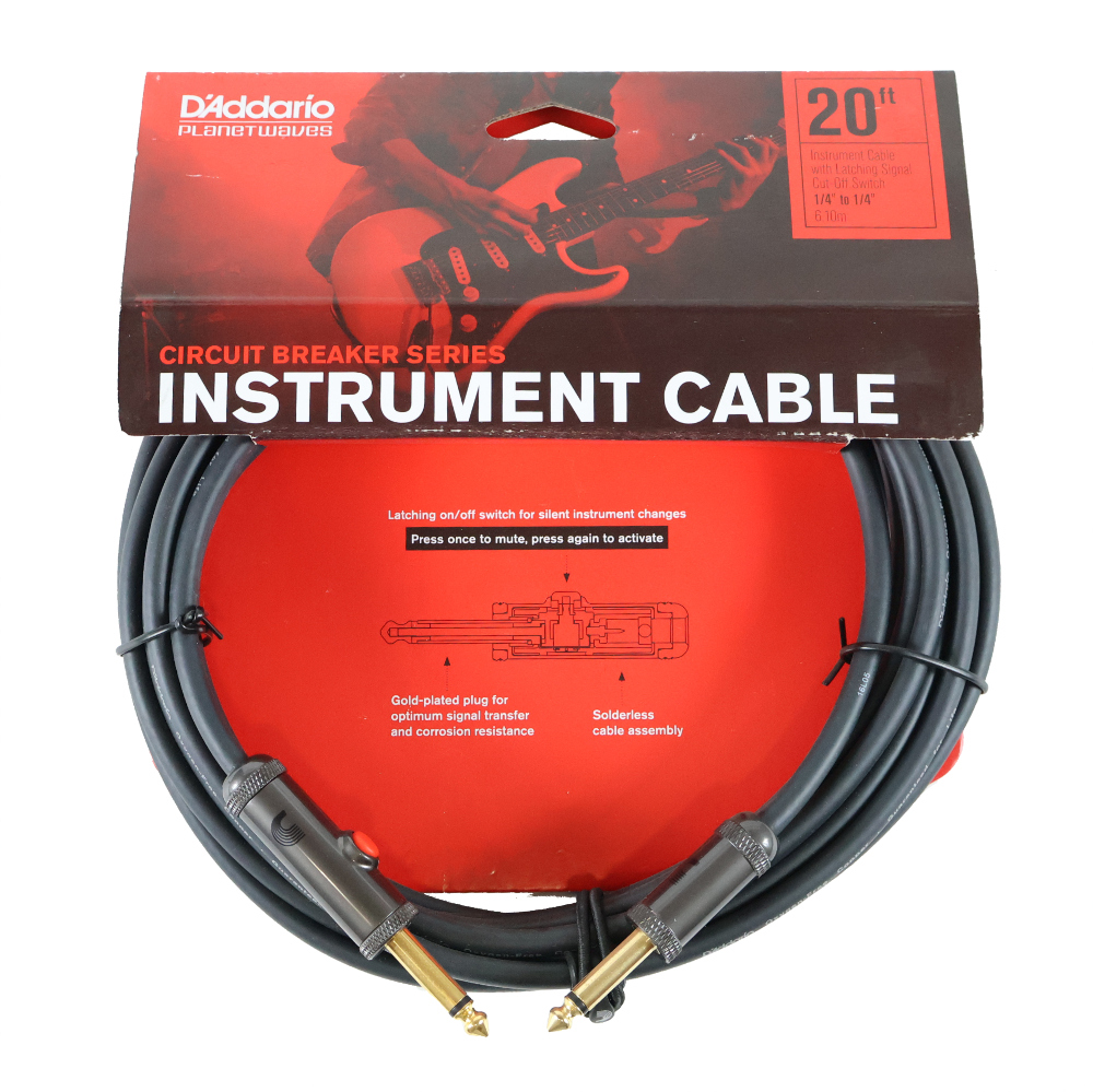 Planet Waves by D’Addario PW-AGL-20 6.09m SS 楽器用シールドケーブル