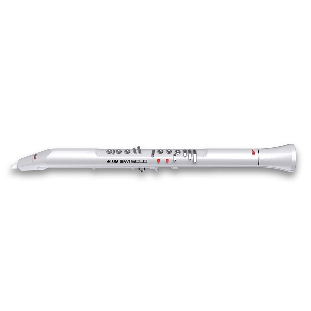 AKAI Professional EWI SOLO Special Edition White スピーカー内蔵 ウインドシンセサイザー 側面からの全体画像