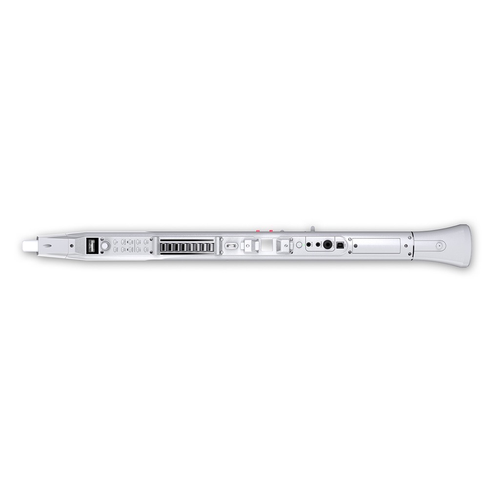 AKAI Professional EWI SOLO Special Edition White スピーカー内蔵 ウインドシンセサイザー 背面からの全体画像
