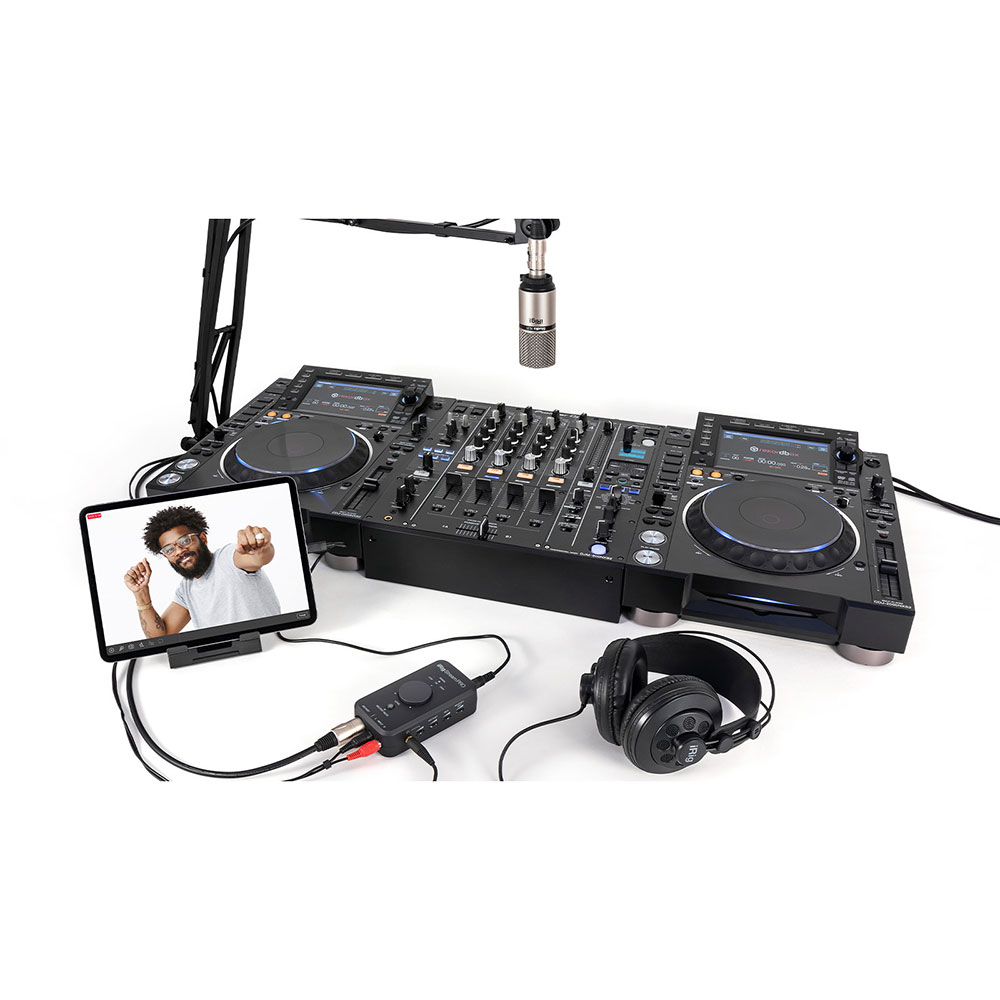 IK Multimedia iRig Stream Pro 4イン／2アウト ストリーミング配信用 オーディオインターフェース 接続使用例