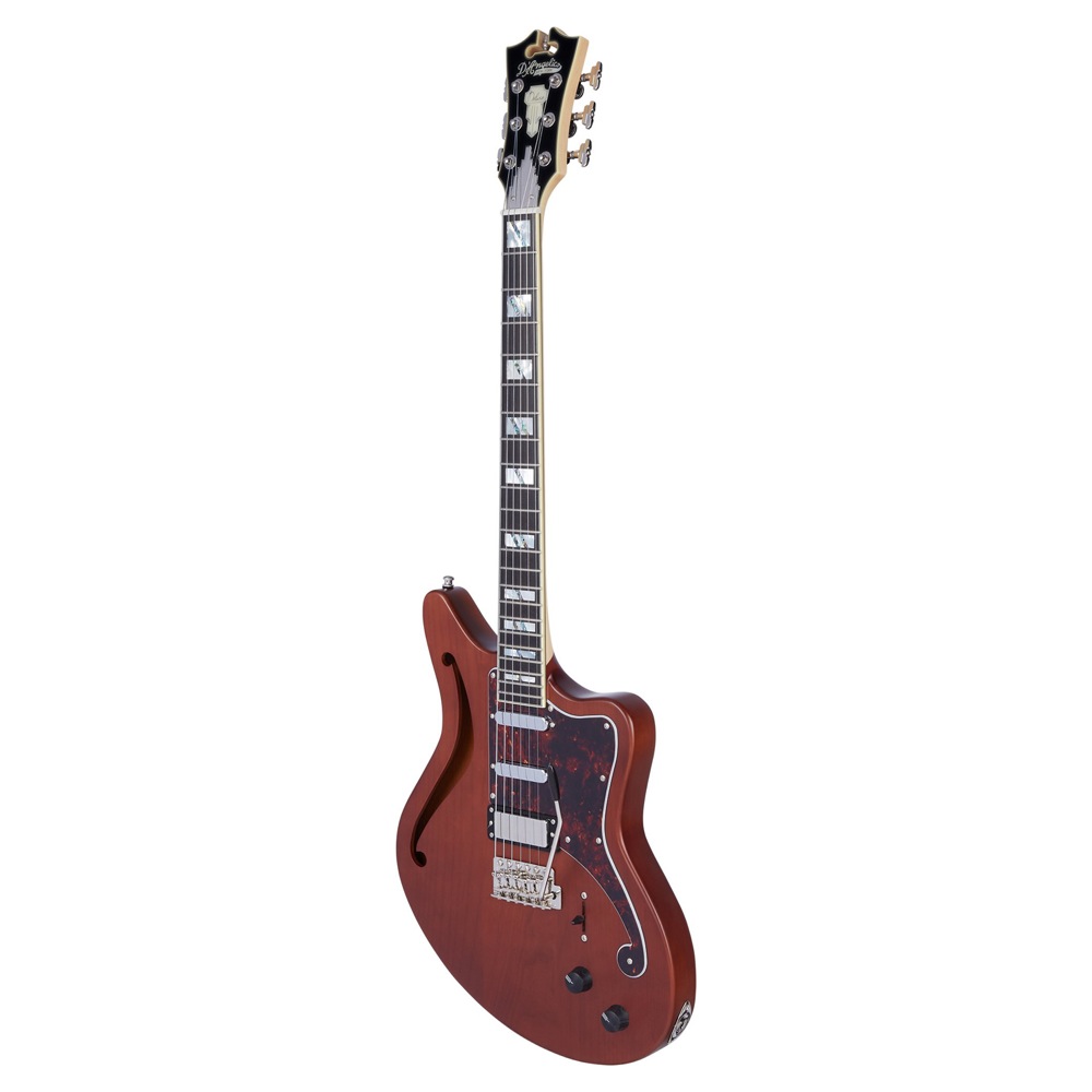 D’Angelico Deluxe Bedford SH Matte Walnut with Wilkinson 6-point Tremolo エレキギター 全体画像