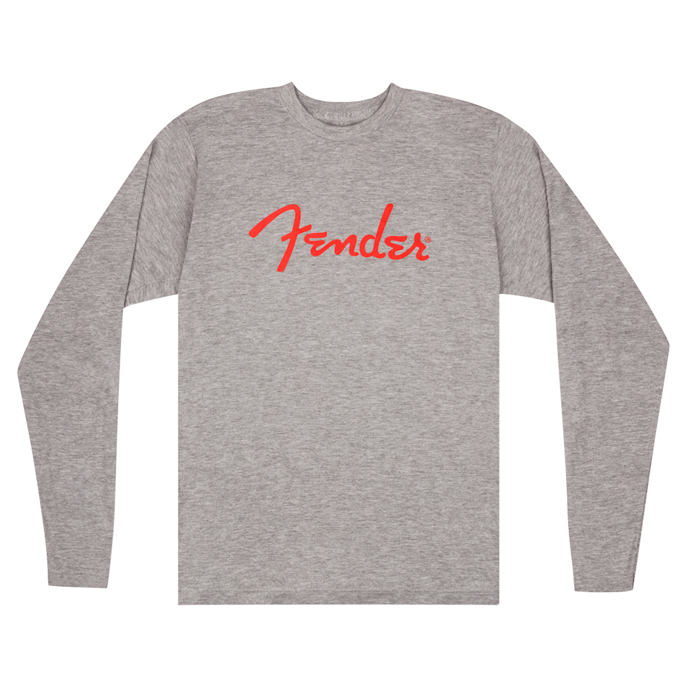 Fender Spaghetti Logo L/S T-Shirt Heather Gray XL Tシャツ 長袖