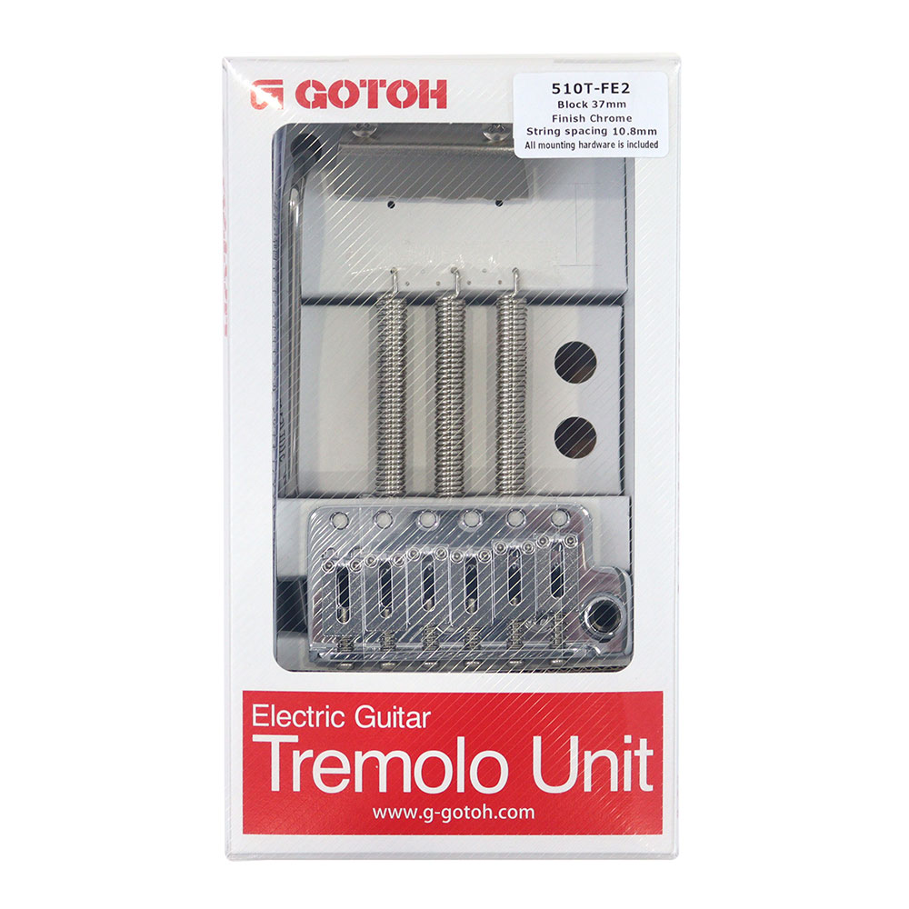 GOTOH 510T-FE2-C 37mm Block ギター用トレモロユニット クローム 6点止め