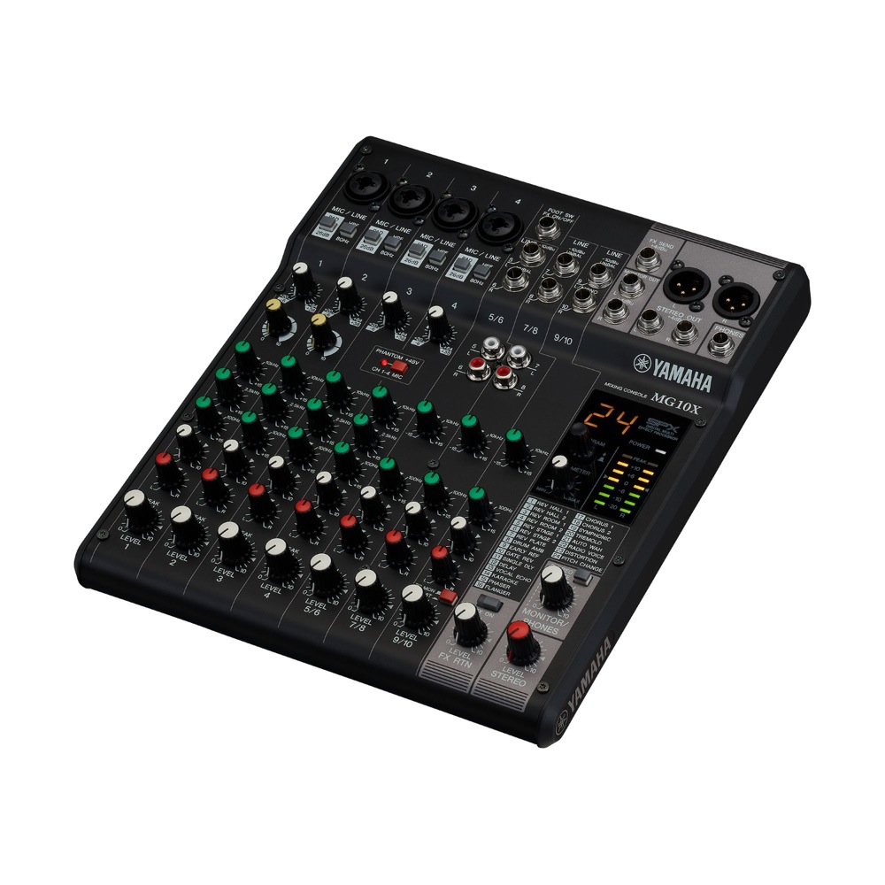 YAMAHA MG10X アナログミキサー 斜めアングル画像