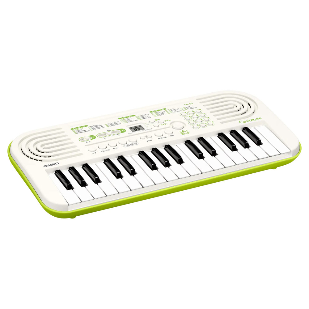 CASIO SA-50 Casiotone 32ミニ鍵盤 電子ミニキーボード ホワイト 全体画像