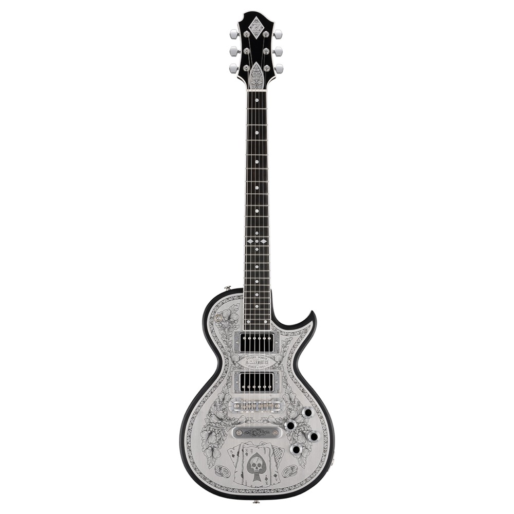 ZEMAITIS MFG-AC-24 Aces & Eights Black エレキギター