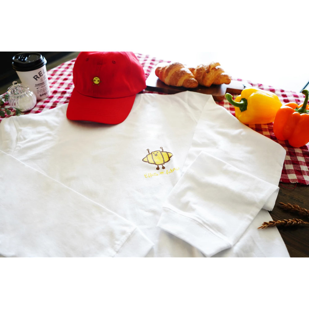 Effects Bakery Croissant 2XLサイズ 長袖 Tシャツ ホワイト イメージ