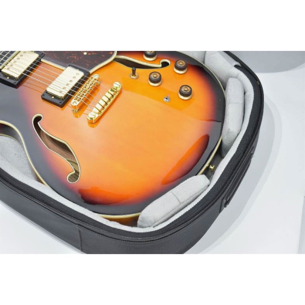 IBANEZ ISHB724-BK POWERPAD ULTRA Gig Bag セミホロウギター用ギグバッグ ボディエンドを保護する取り外し可能なリムーバブルパッド
