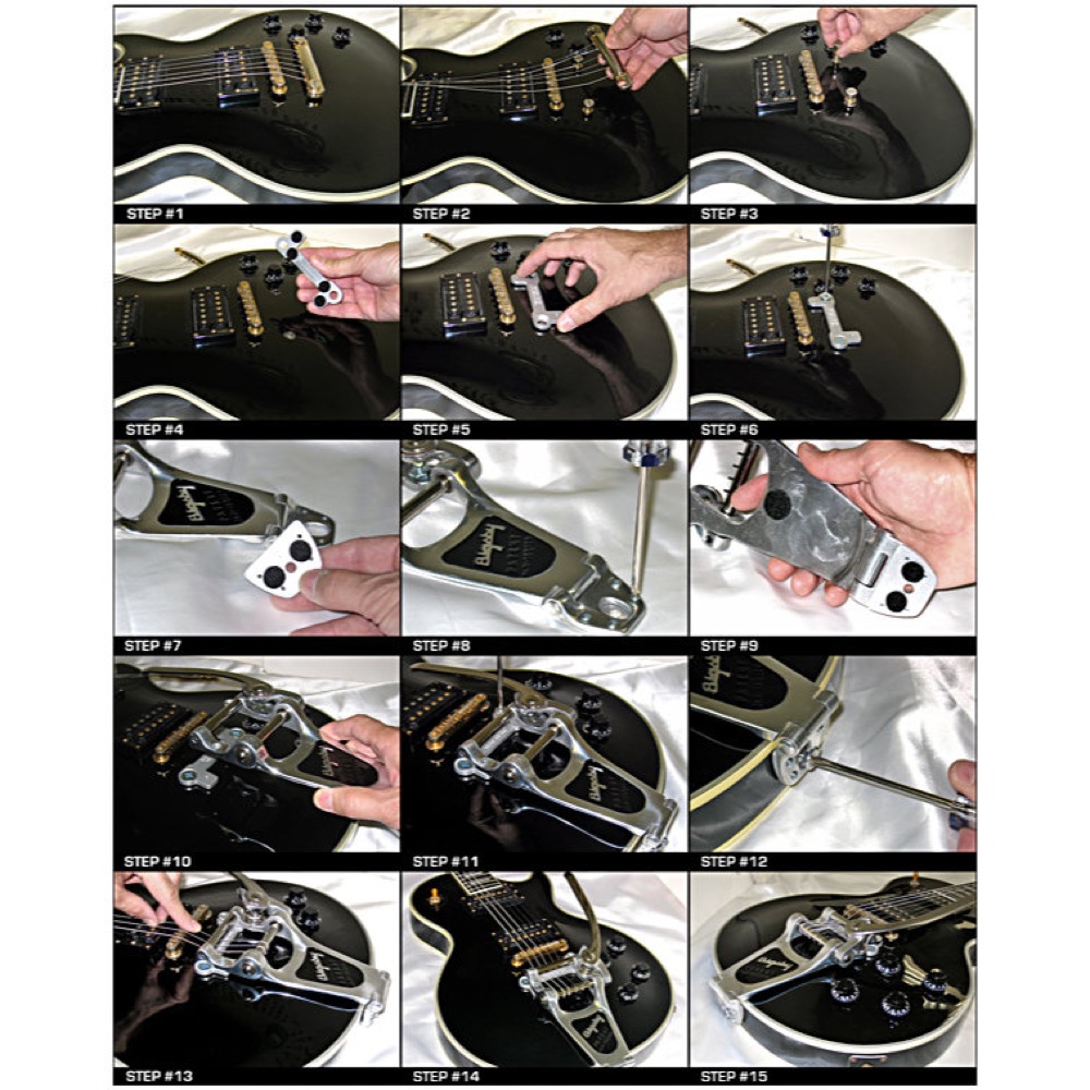 VIBRAMATE V7-LP Mounting Kit G レスポールタイプ用 マウンティングキット 取り付け手順画像
