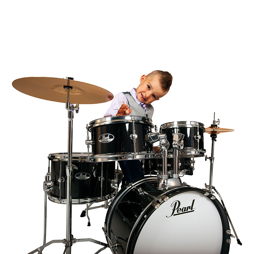 Pearl ROADSHOW JR. RSJ465/C ＃31 JET Black キッズ向けドラムセット 使用画像
