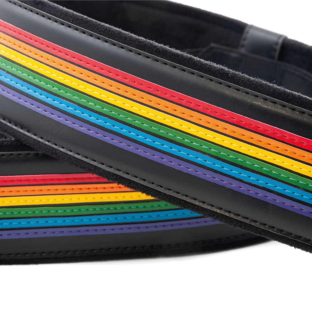 Righton! STRAPS PRISMA Unique ギター ベース用ストラップ レインボー部アップ画像