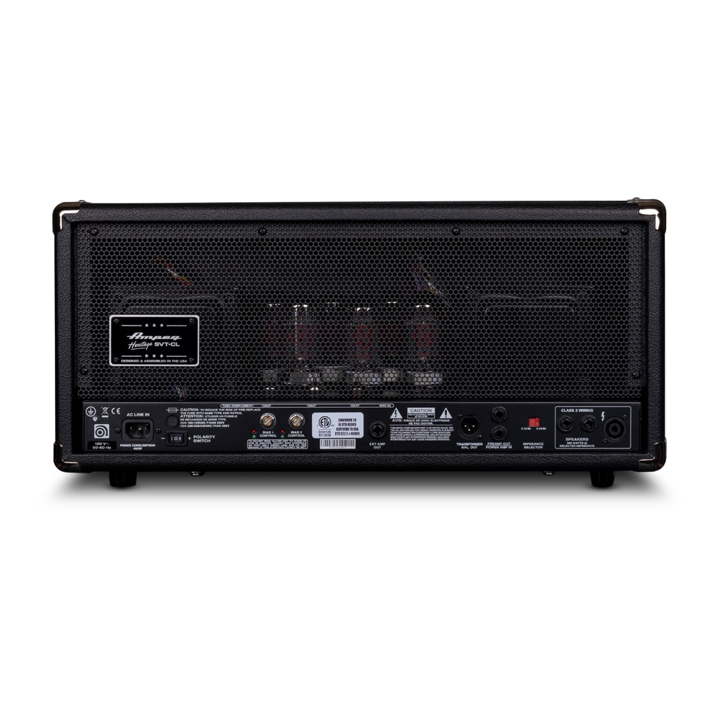 Ampeg HSVT-CL Heritage SVT-CL フルチューブ ベースアンプヘッド リア画像