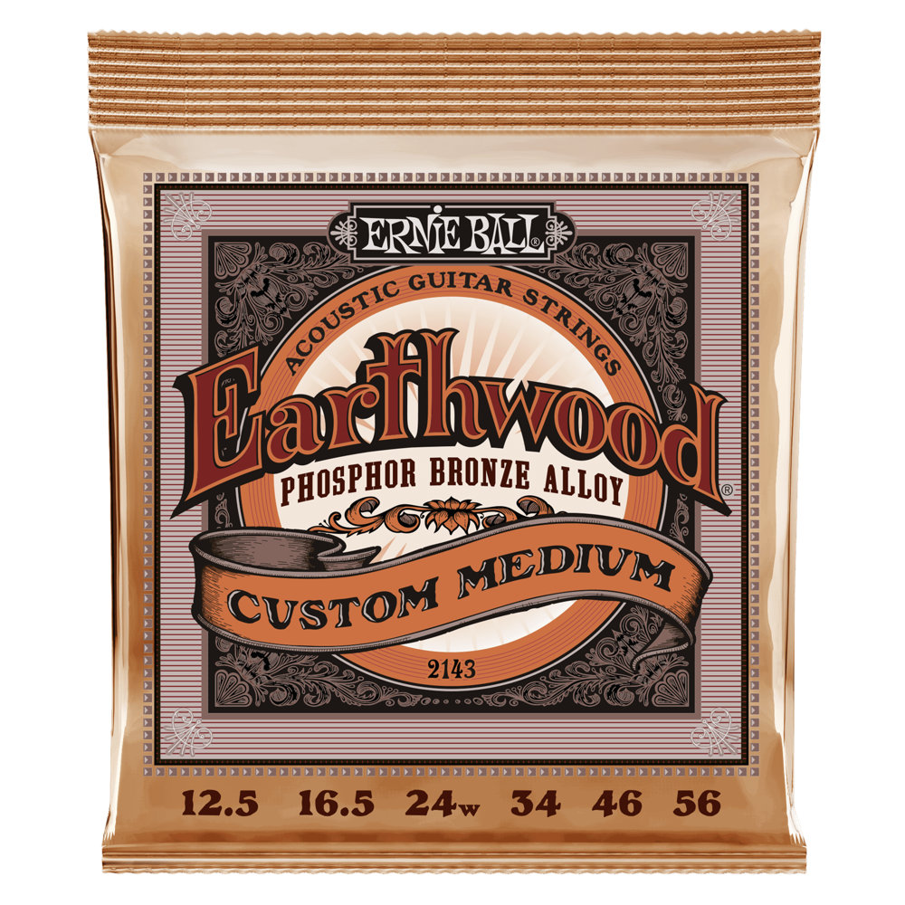 ERNIE BALL 2143 EARTHWOOD CUSTOM MEDIUM 125-56 PHOSPHOR BRONZE アコースティックギター弦