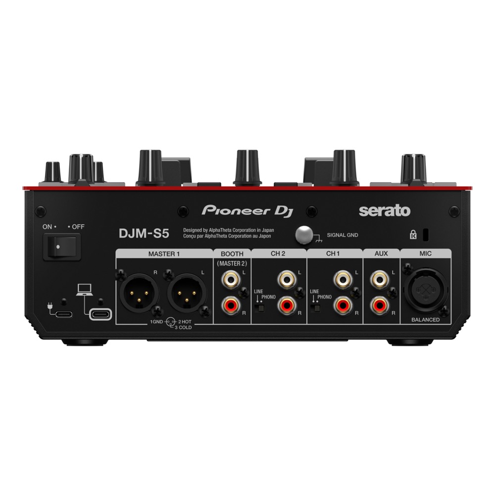 Pioneer DJ DJM-S5 2ch DJミキサー スクラッチスタイル リア画像