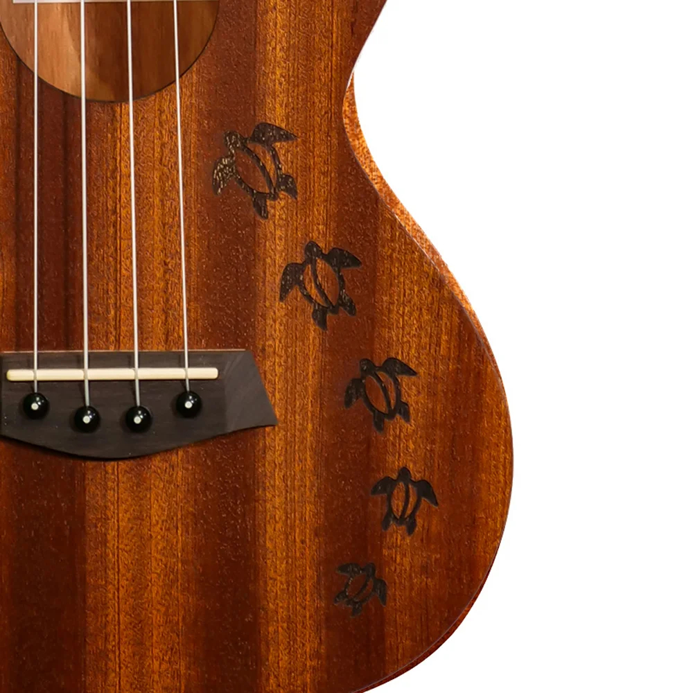 ISLANDER MT-4-HNS Honu Series テナーウクレレ ボディ彫刻アップ画像