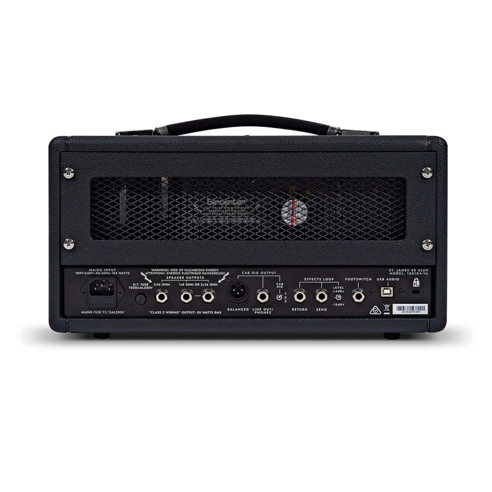 BLACKSTAR ST.JAMES 50 6L6H 超軽量 真空管アンプ 6L6管 50Wヘッド ギターアンプ ヘッド 背面画像