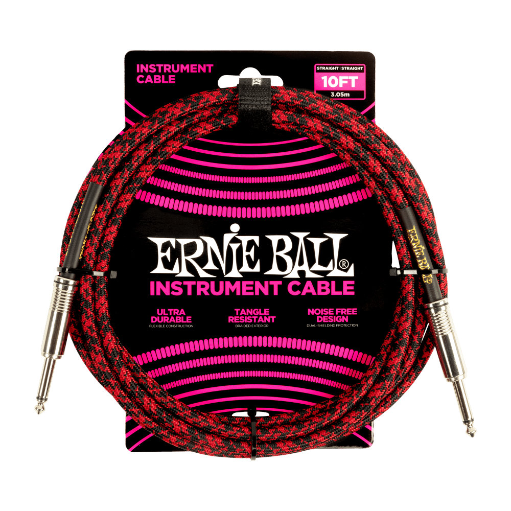 ERNIE BALL 6394 GT CABLE 10’ SS RDBK ギターケーブル