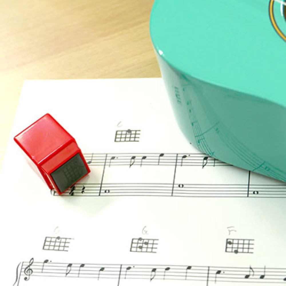 ORCAS OSTA-04 UKULELE CODE STAMP ウクレレコードスタンプ コード譜作成用スタンプ 使用例画像