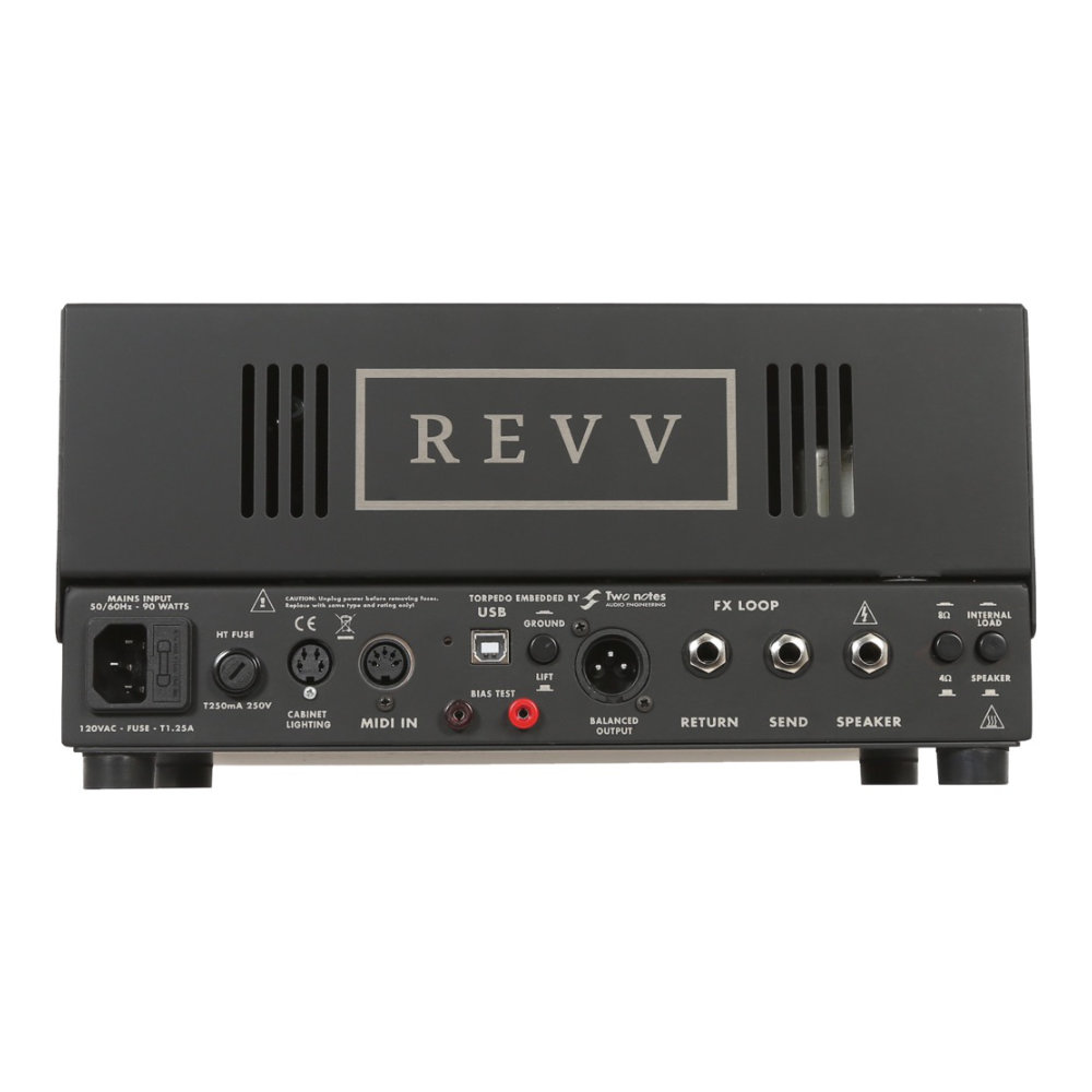 Revv Amplification D20 Black ギターアンプヘッド 背面
