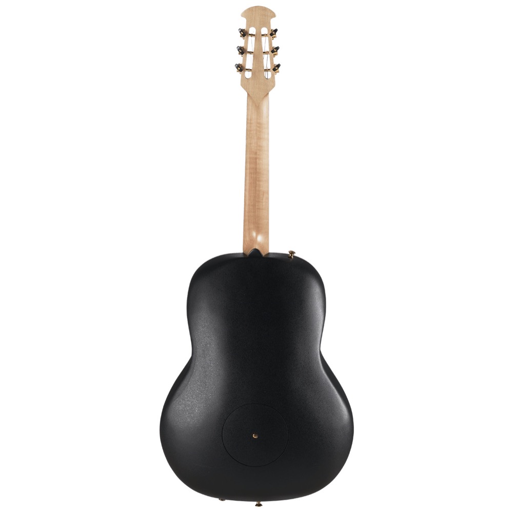 OVATION U581T-SPM Adamas 12-Fret Non-Cutaway Mid Depth Black Satin with Copper Metal Flake エレクトリックアコースティックギター 背面全体の画像