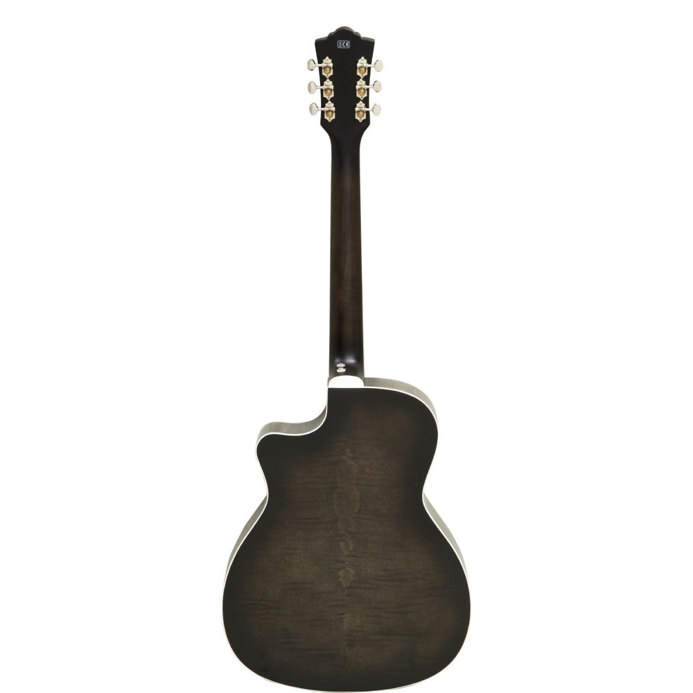 GUILD OM-260CE DELUXE Flamed Mahogany TBB エレクトリックアコースティックギター 背面画像