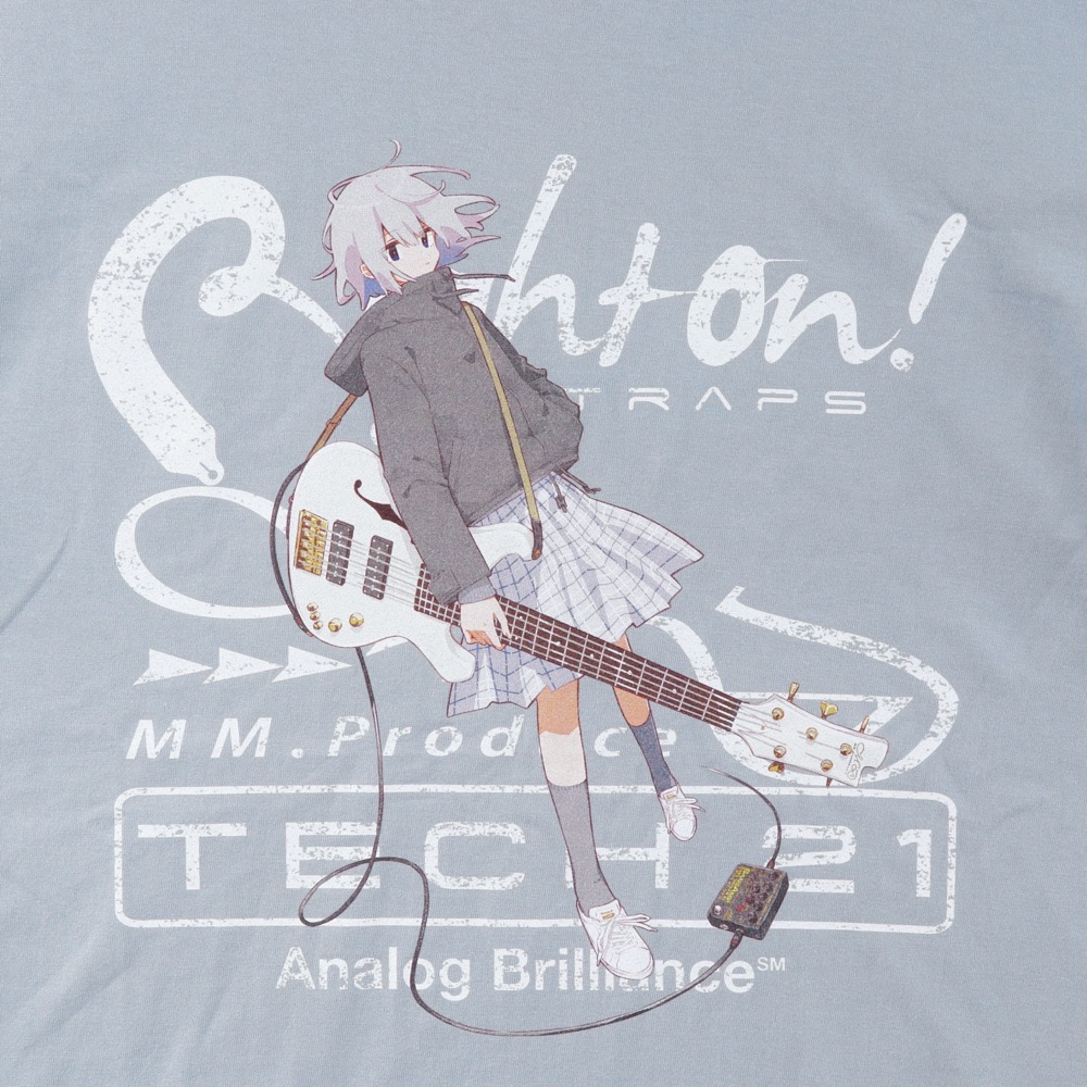 KIKUTANI SAJKT-S/ABL まつだひかりイラストＴシャツ サンズアンプ女子高生 アシッドブルー Sサイズ 詳細画像