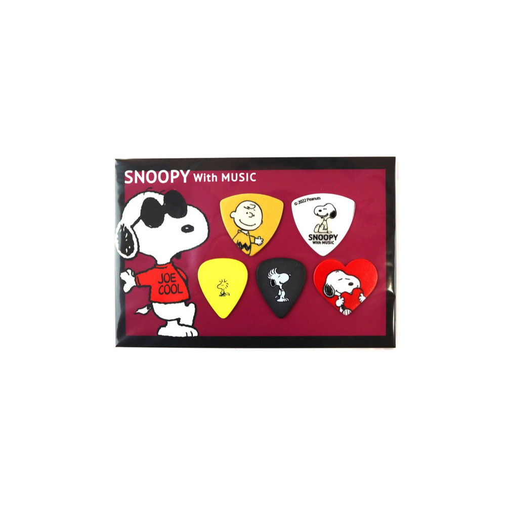 Teeda SNOOPY with MUSIC SNPLMPICKSET ギターピック5枚セット