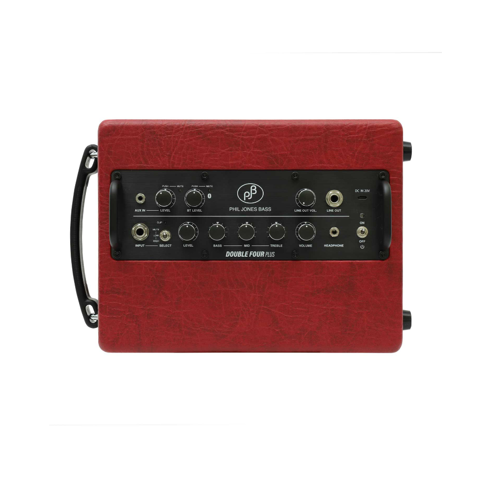 PHIL JONES BASS Double Four PLUS RED 小型ベースアンプ コンボ USBモバイルバッテリー対応 コントロール画像