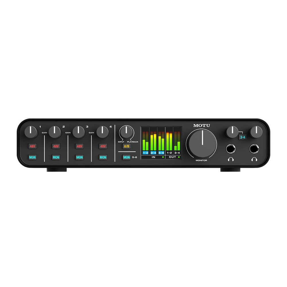 MOTU M6 6イン/4アウト USB-Cオーディオインターフェイス 正面