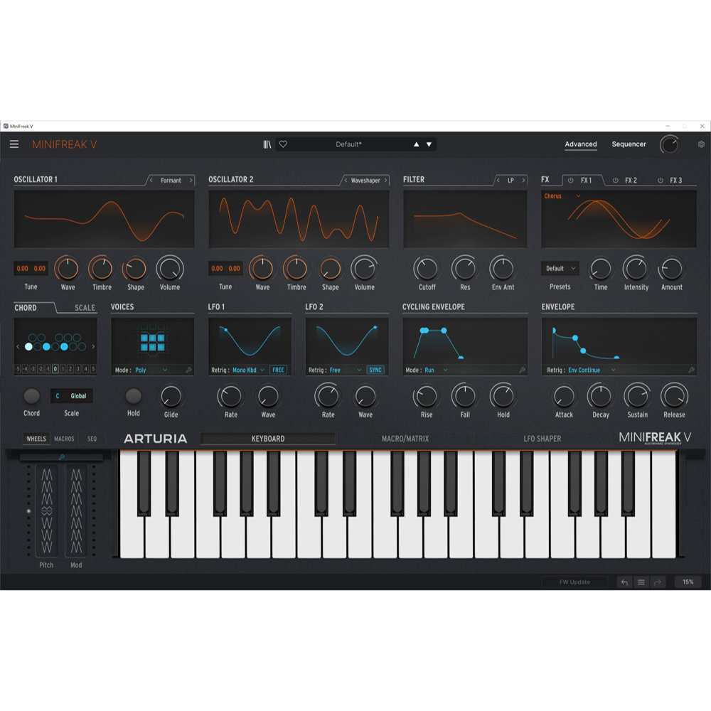 ARTURIA MINIFREAK シンセサイザー ミニフリーク MiniFreakV画面画像