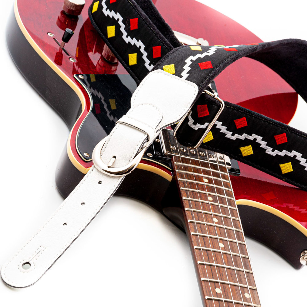 RightOn STRAPS LEGEND GET BACK Black ギターストラップ エレキギターとのイメージ画像