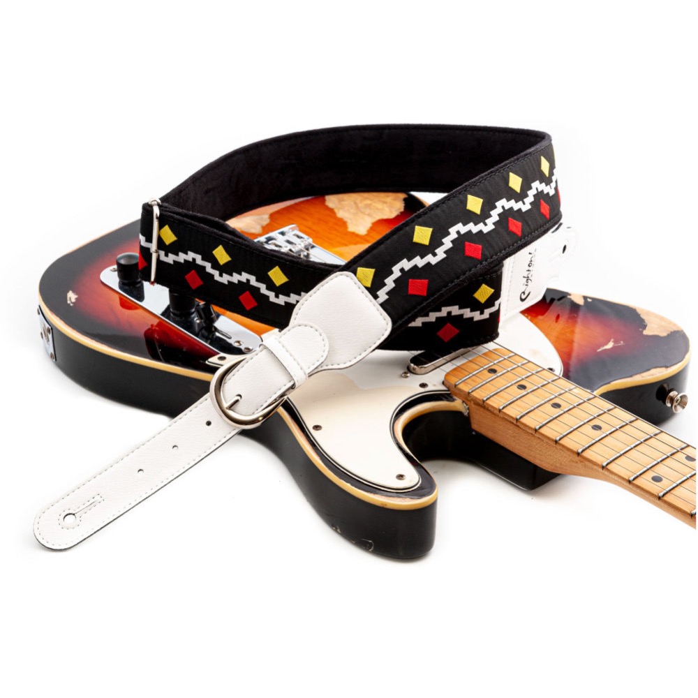 RightOn STRAPS LEGEND GET BACK Black ギターストラップ テレキャスターとのイメージ画像