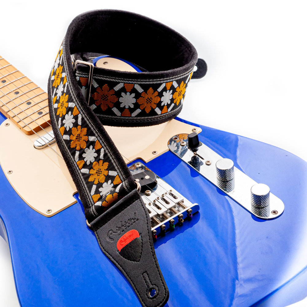 RightOn! STRAPS LEGEND CASINO Black ギターストラップ 　