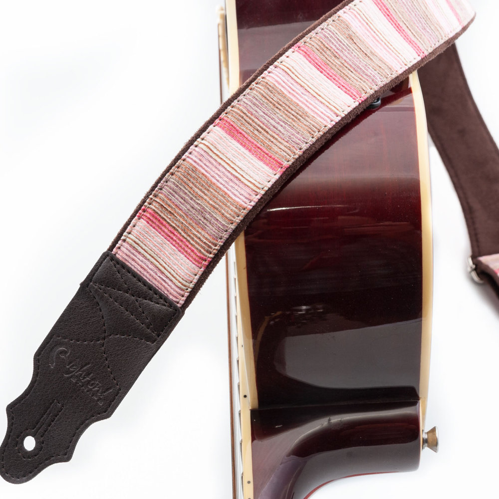 RightOn! STRAPS CARAVAN Red ギターストラップ アコースティックギターとのイメージ画像
