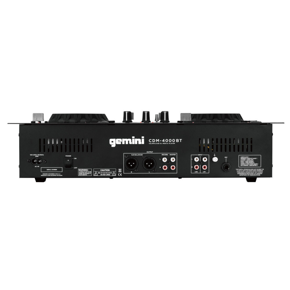 gemini CDM-4000BT オールインワンCDJコンソール 背面部画像