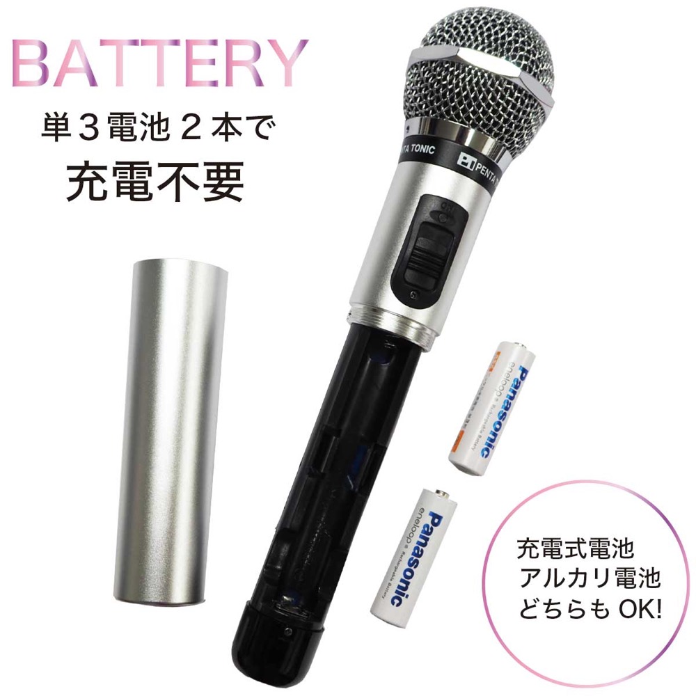 PENTATONIC マイマイク GTM-150 マットブラック カラオケマイク 詳細画像