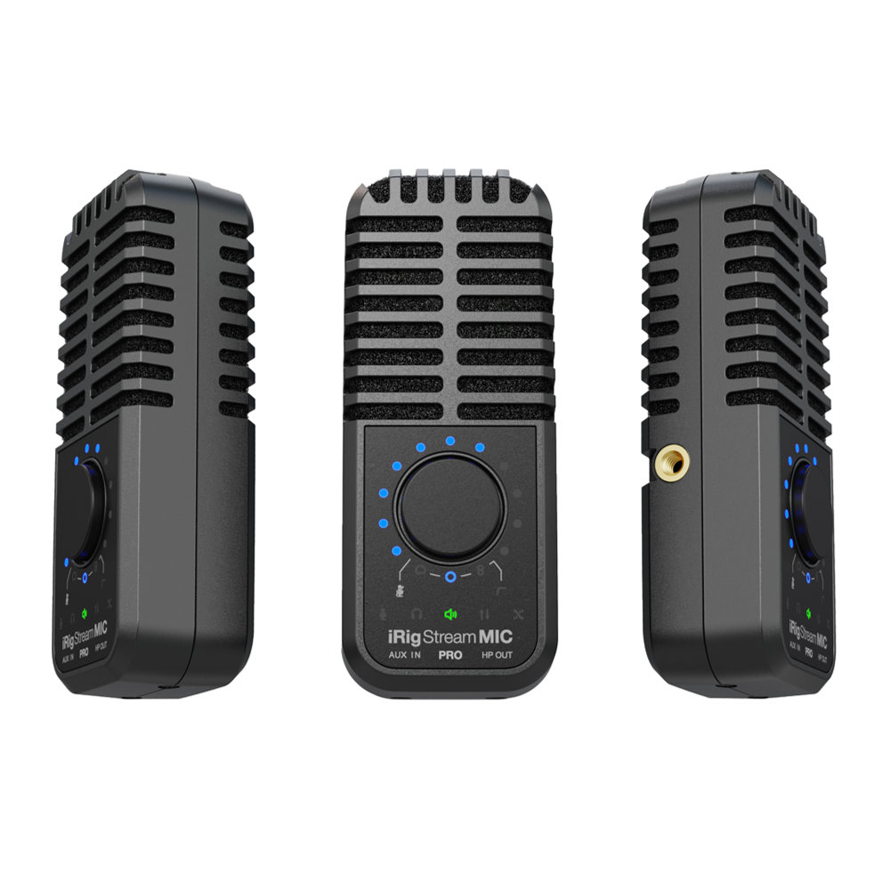 IK Multimedia iRig Stream Mic Pro コンデンサーマイク & オーディオインターフェイス 3面アングル画像